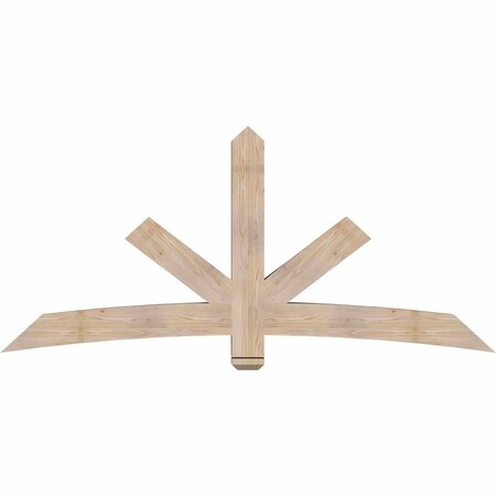 Ekena Millwork Alberta Smooth Timber Gable Bracket, Douglas Fir, 84"W x 38"H x 5 1/2"D x 5 1/2"F, 11/12 Pitch GBW084X38X0606ALB00SDF
